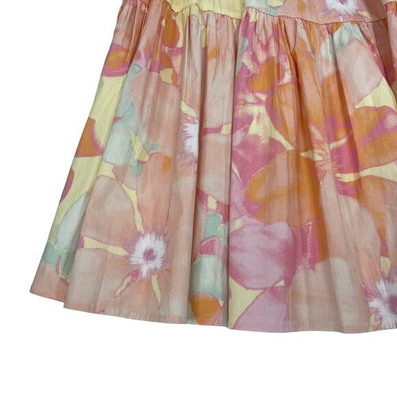 Unbranded Elastic Waist Pleated Watercolor Floral Midi Skirt Womens Small? - Picture 2 of 6